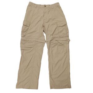 Rei Co-op Convertible Cargo Pants Mens 38x29 Beige Straight Side Zip Outdoor